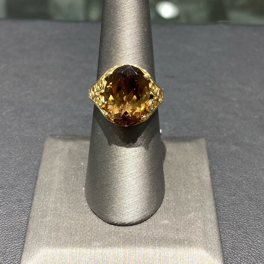 14k y/g Smokey Quartz